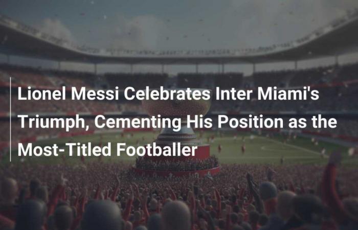 Lionel Messi célèbre le triomphe de l’Inter Miami, consolidant ainsi sa position de footballeur le plus titré