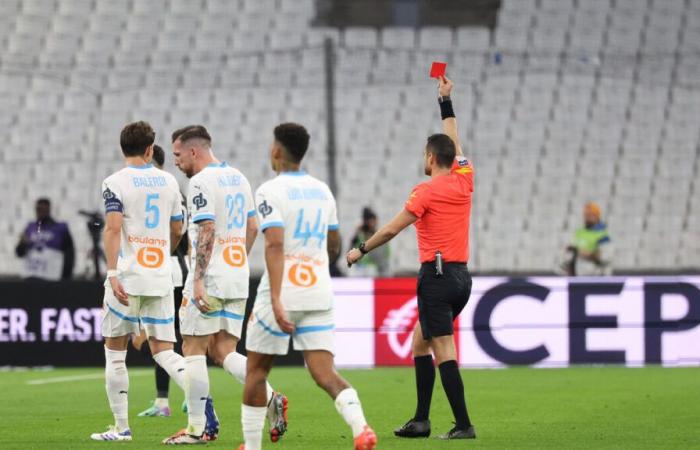 deux cartons rouges en quatre minutes… le début de match électrique à Marseille