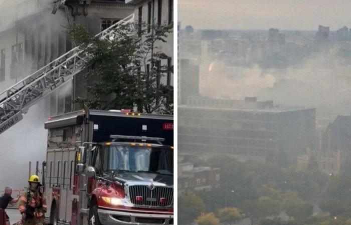 Un violent incendie ravage un immeuble à appartements dans le Vieux-Montréal (VIDÉO)