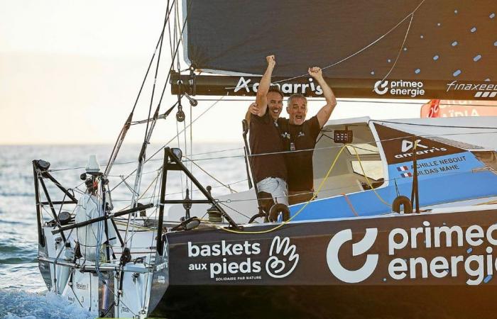 Vainqueur du Med Max avec Gildas Mahé, Achille Nebout explique qu'”il ne faut pas céder jusqu’au bout”