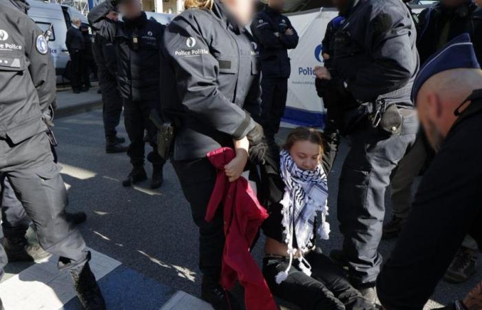 Greta Thunberg arrêtée lors d’une manifestation à Bruxelles (photos)