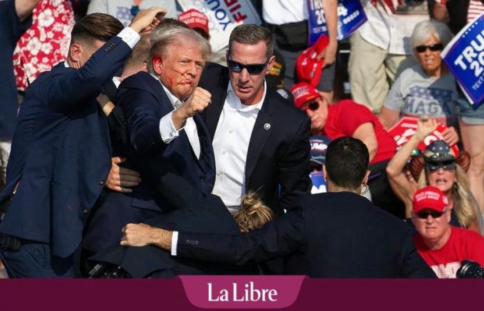 Donald Trump lors d’un meeting où il a failli être tué