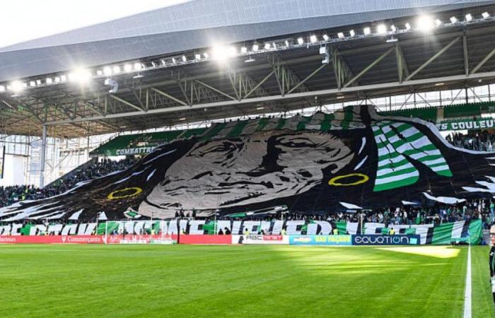 l’impressionnant tifo des supporters stéphanois