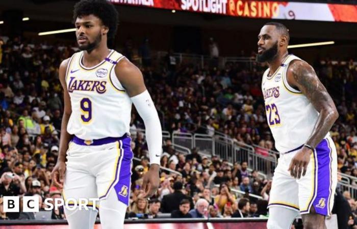 LeBron James et Bronny James entrent dans l’histoire de la NBA père et fils avec les Lakers de Los Angeles