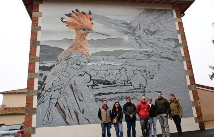 Où sont réalisées ces immenses peintures murales en Haute-Loire ?