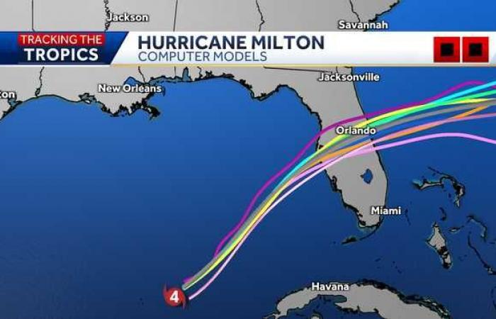 Tampa Bay se prépare à l’ouragan Milton ; évacuations ordonnées alors qu’une tempête de catégorie 4 se profile