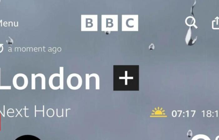 Des excuses présentées après que la gaffe de l’application météo ait montré des « vents d’ouragan » à Londres