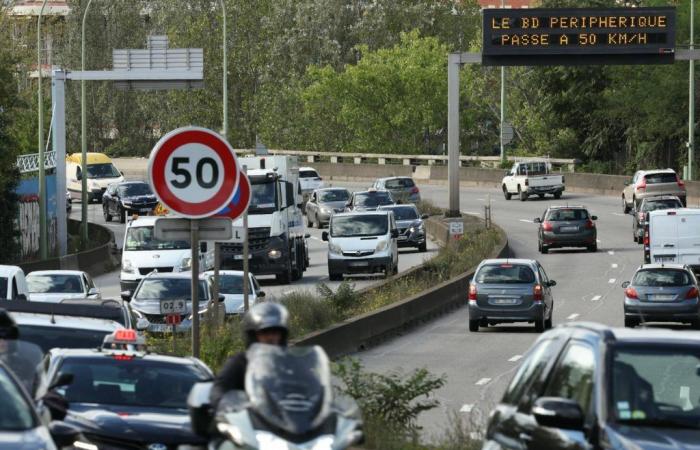 Sur le périphérique parisien, la hausse générale à 50 kilomètres par heure