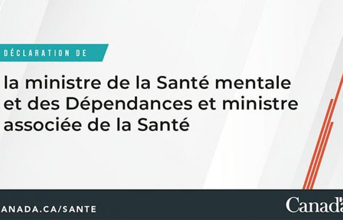 Message du ministre de la Santé mentale et des Dépendances et ministre associé de la Santé – Journée mondiale de la santé mentale