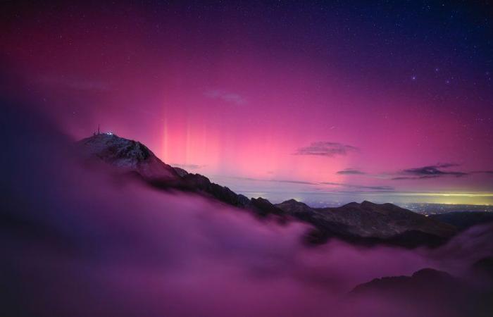 les aurores boréales ont une nouvelle fois enflammé le ciel des Pyrénées