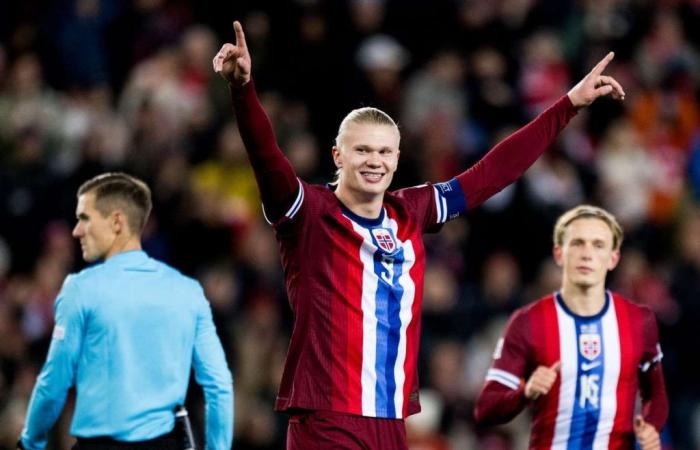 Erling Haaland devient le meilleur buteur de la Norvège lors de la victoire 3-0 contre la Slovénie