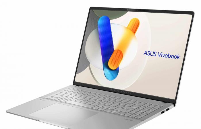 Promo 1449€ Asus Vivobook S 16 S5606WA-MX091W, PC portable multimédia 16″ OLED 3.2K 120Hz nomade 9h Argent AMD Ryzen AI 9 HX370 Strix TB4 SSD 1 To