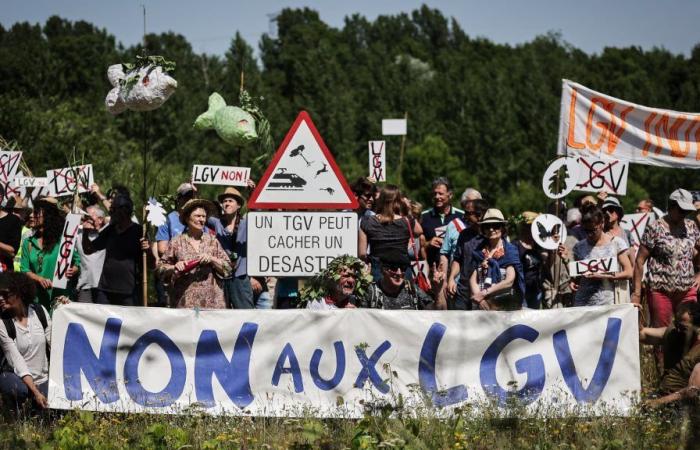 les opposants à la LGV Sud-Ouest rassemblés, des tirs de mortier d’artifice visent un hélicoptère de la Gendarmerie