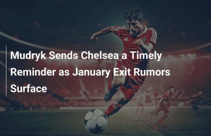 Mudryk envoie à Chelsea un rappel opportun alors que les rumeurs de sortie de janvier font surface