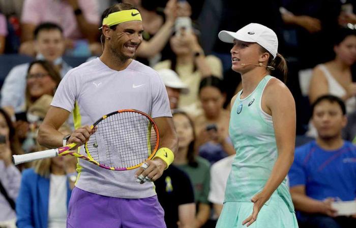 Coco Gauff et Iga Swiatek saluent Rafael Nadal