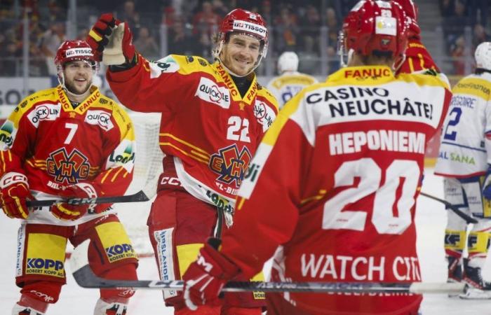 L’EHC Bienne bat l’EHC Kloten 4-0