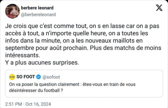 Vous perdez tout intérêt pour le football ? – Enquête