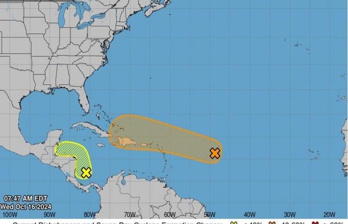 Une onde tropicale, évoluant dans l’Atlantique central, sous surveillance