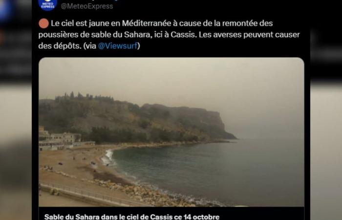 Le ciel du sud-est de la France frappé par un nuage de sable venu du Sahara