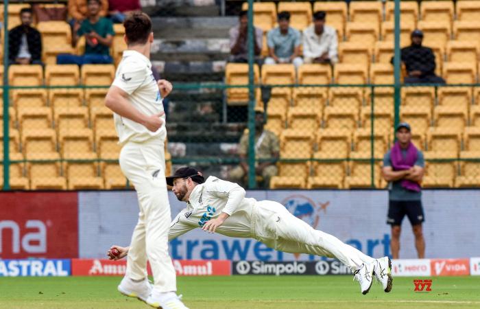 Jour 2 du premier match test de cricket entre l’Inde et la Nouvelle-Zélande. #Galerie