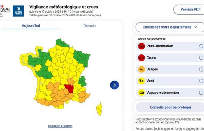 Pourquoi l’Ardèche est-elle en alerte météo rouge pluie et inondations ?