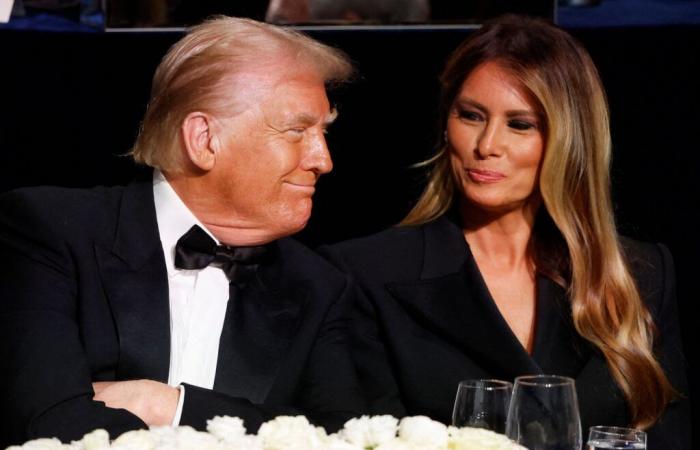 Melania et Donald Trump ensemble lors d’un dîner de charité