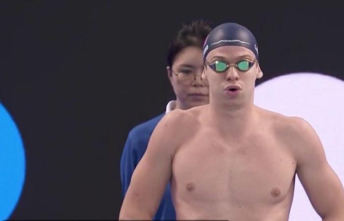 pour son retour, Léon Marchand bat un record de France