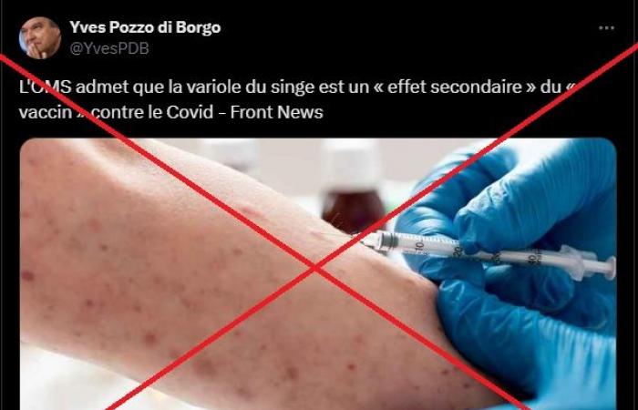 Non, l’OMS n’a pas admis que le mpox était un « effet secondaire du vaccin Covid »