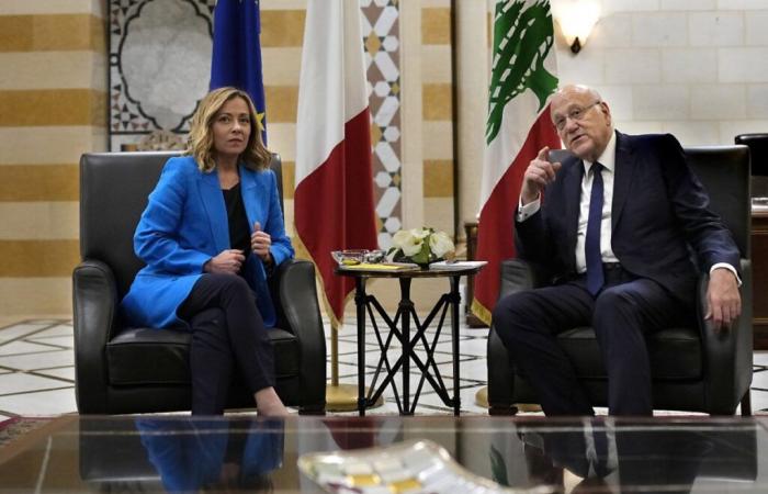 La Première ministre italienne Giorgia Meloni à Beyrouth