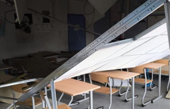 Le faux plafond d’une salle de classe s’effondre, une entreprise accusée