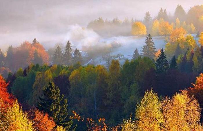 haute pression avec soleil et brouillard