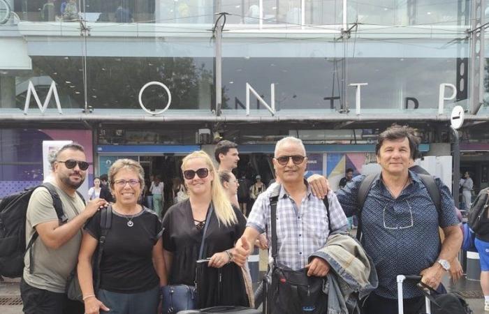 chauffeurs de bus de la région Tarbes-Lourdes de retour des JO de Paris