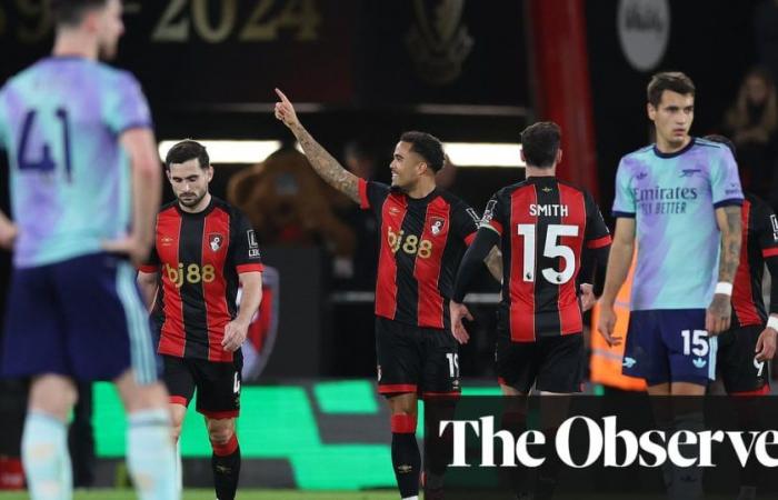 Kluivert conclut la victoire de Bournemouth alors qu’Arsenal rue Saliba est rouge