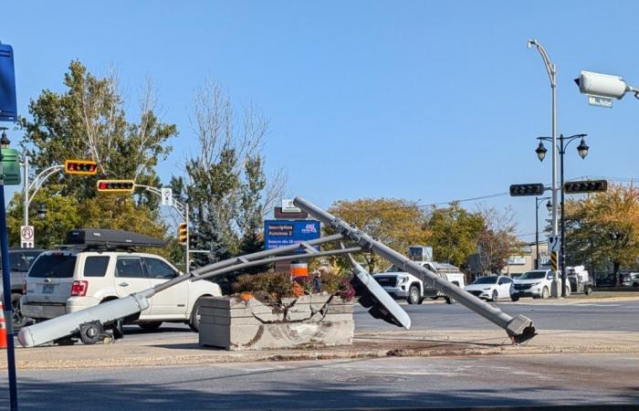 Accident spectaculaire avec trois blessés à Sainte-Julie