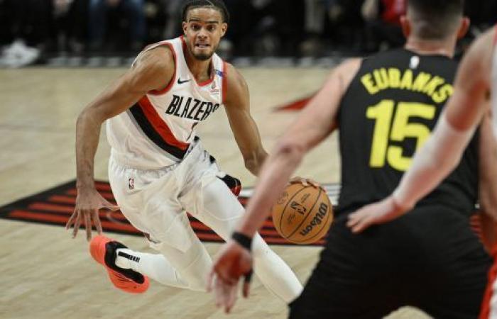 Rayan Rupert (20 points), leader des Blazers face au Jazz • Basket USA