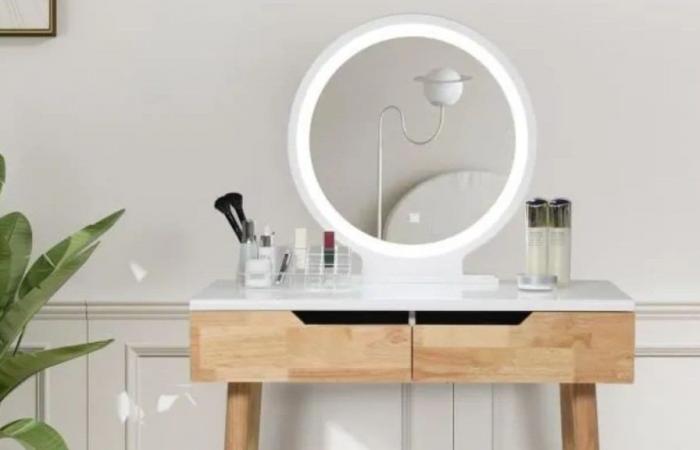 Craquez pour une coiffeuse avec miroir LED à prix imbattable avec cette offre folle