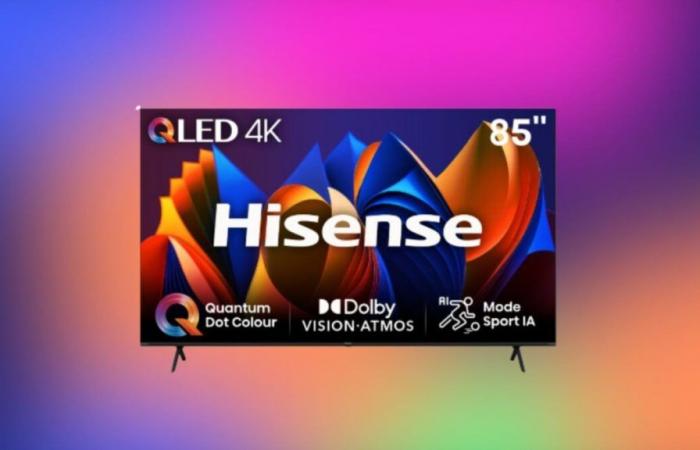 Voici une TV Qled 4K géante récente de 85 pouces pas trop chère pour votre salon