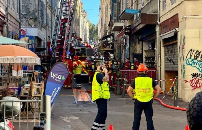 Un incendie ravage un commerce du 1er arrondissement de Marseille, 3 blessés légers