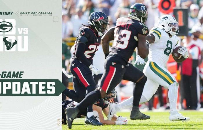 Les Packers mènent les Texans 21-19 après trois quarts