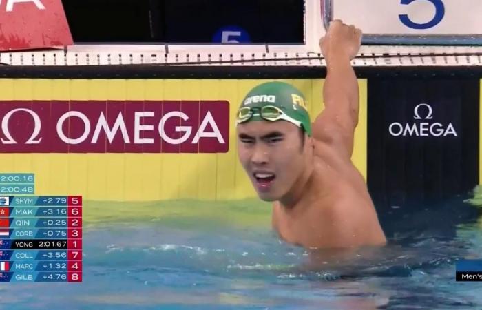 Léon Marchand remporte le 400 m quatre nages avec le record de France en prime