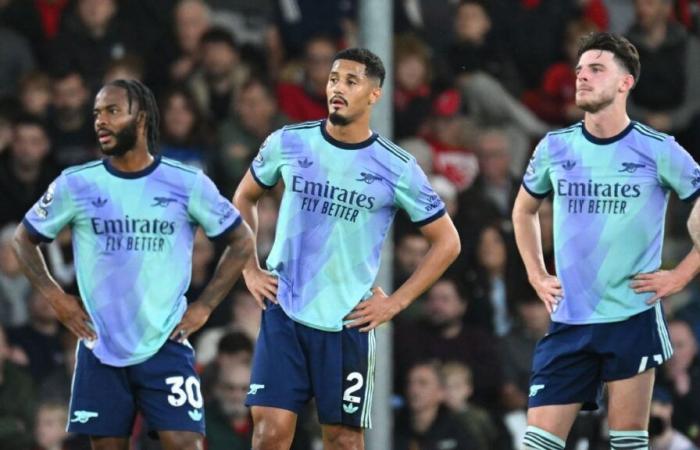 Première défaite de la saison à cause de Saliba, Trossard