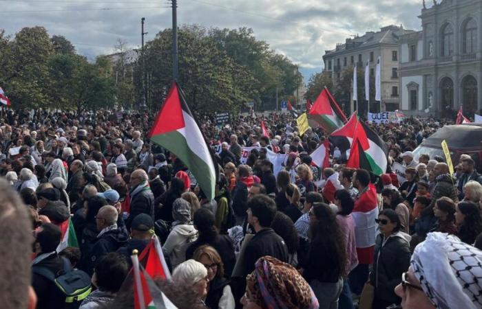 Des milliers de personnes manifestent à Genève pour la Palestine