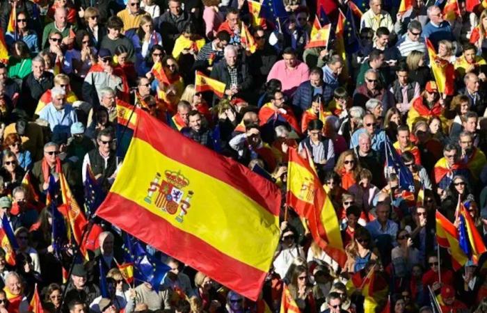 Manifestation à Madrid contre le gouvernement Sánchez