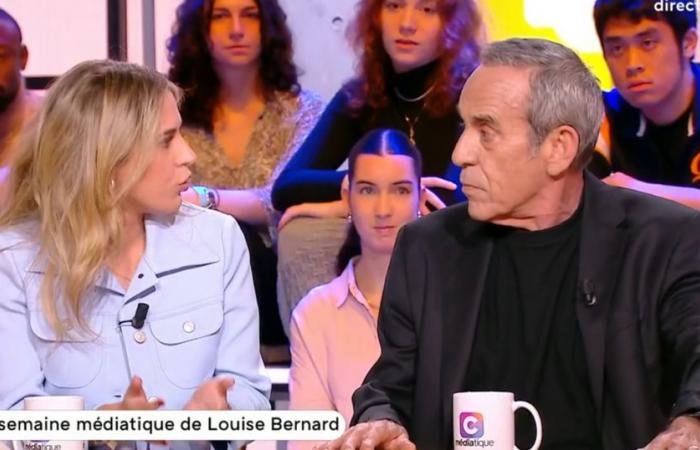 Sarah Saldmann and Thierry Ardisson argue live around Cyril Hanouna in “C Médiatique”