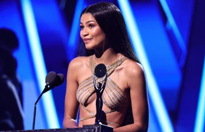 Presque nue sous une robe découpée, Zendaya rend hommage à Cher à Cleveland