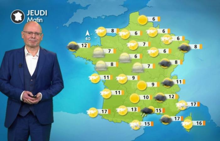 une belle journée presque printanière, début de pluie au sud-est