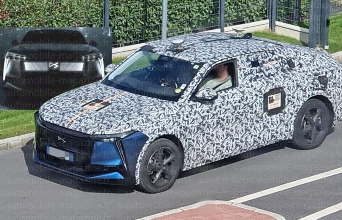 Le futur SUV coupé DS surpris sans camouflage de calandre