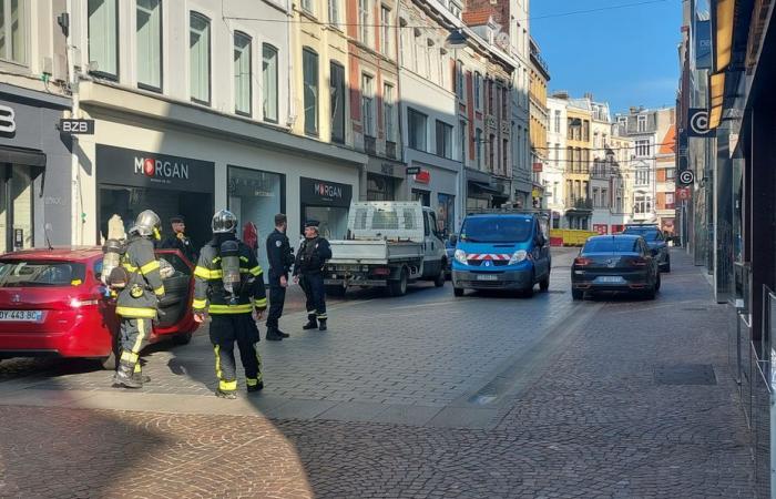 Fuite de gaz dans une rue commerçante, 60 personnes évacuées, un périmètre de sécurité mis en place à Lille