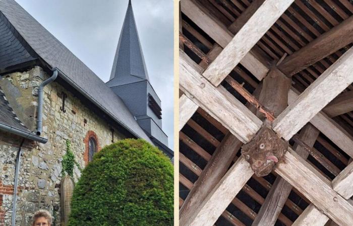 Pourquoi une tête de loup est-elle sculptée sur la charpente de cette église de Seine-Maritime ?