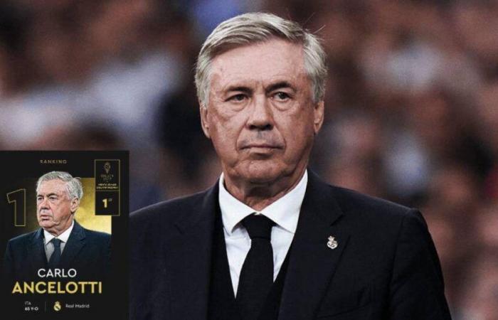 Carlo Ancelotti du Real Madrid remporte le trophée Johan Cruyff du meilleur entraîneur masculin